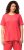 Ulla Popken Essential Round Neck Stretch Tee Dark Coral - T-skjorter - 