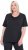 Ulla Popken Quick-Drying Short Sleeve T-Shirt Black - T-skjorter - 