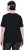 Ulla Popken Satin Trimmed Ribbed Jersey Short Sleeve T-Shirt Black - T-skjorter - 