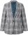 Ulla Popken Rutete Blazer Grønn - Blazere - 