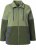 Ulla Popken Two-Tone ZIp Front Pocket Sweatshirt Olive Green - Hettegensere og collegegensere - 