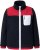 Ulla Popken Color Block Teddy Fleece Jacket Navy - Hettegensere og collegegensere - Myke gensere, hettegensere og strikk