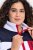 Ulla Popken Color Block Teddy Fleece Jacket Snow White - Hettegensere og collegegensere - Myke gensere, hettegensere og strikk