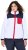 Ulla Popken Color Block Teddy Fleece Jacket Snow White - Hettegensere og collegegensere - Myke gensere, hettegensere og strikk