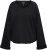 Ulla Popken Rolled Edge Long Sleeve Sweatshirt Black - Hettegensere og collegegensere - Myke gensere, hettegensere og strikk