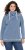 Ulla Popken Striped Turtleneck Neon Detail Sweatshirt Indigo Denim - Hettegensere og collegegensere - Myke gensere, hettegensere og strikk
