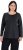 Ulla Popken Basic Round Neck Long Sleeve Slim Fit Cotton Tee Black - T-skjorter - 
