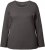Ulla Popken Basic Round Neck Long Sleeve Slim Fit Cotton Tee Graphite Grey - T-skjorter - 