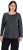 Ulla Popken Basic Round Neck Long Sleeve Slim Fit Cotton Tee Charcoal - T-skjorter - 
