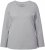 Ulla Popken Basic Round Neck Long Sleeve Slim Fit Cotton Tee Light Grey Melange - T-skjorter - 