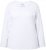 Ulla Popken Basic Round Neck Long Sleeve Slim Fit Cotton Tee Snow White - Skjørt - Skjørt i store størrelser
