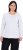 Ulla Popken Basic Round Neck Long Sleeve Slim Fit Cotton Tee Snow White - Skjørt - Skjørt i store størrelser