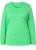 Ulla Popken Basic Round Neck Long Sleeve Slim Fit Cotton Tee Mint Green - T-skjorter - 