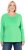 Ulla Popken Basic Round Neck Long Sleeve Slim Fit Cotton Tee Mint Green - T-skjorter - 