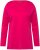 Ulla Popken Basic Round Neck Long Sleeve Slim Fit Cotton Tee Magenta Pink - T-skjorter - 