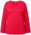 Ulla Popken Basic Round Neck Long Sleeve Slim Fit Cotton Tee Red - T-skjorter - 