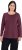 Ulla Popken Basic Round Neck Long Sleeve Slim Fit Cotton Tee Dark Berry - T-skjorter - 