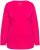 Ulla Popken Basic Round Neck Long Sleeve Slim Fit Cotton Tee Red Pink - T-skjorter - 
