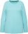 Ulla Popken Basic Round Neck Long Sleeve Slim Fit Cotton Tee Mint - T-skjorter - 