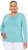 Ulla Popken Basic Round Neck Long Sleeve Slim Fit Cotton Tee Mint - T-skjorter - 