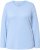 Ulla Popken Basic Round Neck Long Sleeve Slim Fit Cotton Tee Light Blue - T-skjorter - 