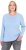Ulla Popken Basic Round Neck Long Sleeve Slim Fit Cotton Tee Light Blue - T-skjorter - 