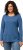 Ulla Popken Basic Round Neck Long Sleeve Slim Fit Cotton Tee Blue Denim - T-skjorter - 