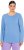 Ulla Popken Basic Round Neck Long Sleeve Slim Fit Cotton Tee Light Cornflower - T-skjorter - 