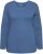 Ulla Popken Basic Round Neck Long Sleeve Slim Fit Cotton Tee Ink Blue - T-skjorter - 