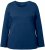 Ulla Popken Basic Round Neck Long Sleeve Slim Fit Cotton Tee Dark Blue - T-skjorter - 