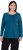 Ulla Popken Basic Round Neck Long Sleeve Slim Fit Cotton Tee Cerulean - T-skjorter - 