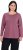 Ulla Popken Basic Round Neck Long Sleeve Slim Fit Cotton Tee Dark Rose - T-skjorter - 