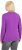 Ulla Popken Basic Round Neck Long Sleeve Slim Fit Cotton Tee Purple - T-skjorter - 