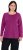 Ulla Popken Basic Round Neck Long Sleeve Slim Fit Cotton Tee Berry - T-skjorter - 