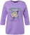 Ulla Popken Horticultural Graphic Floral Tee Pale Lilac - Trykket T-skjorter for dame - 