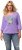 Ulla Popken Horticultural Graphic Floral Tee Pale Lilac - Trykket T-skjorter for dame - 