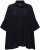 Ulla Popken Sparkling Draped Collared Tee Navy Blue - Trykket T-skjorter for dame - 