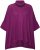 Ulla Popken Sparkling Draped Collared Tee Mulberry - Trykket T-skjorter for dame - 