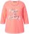 Ulla Popken Make It Amazing 3/4 Sleeve Graphic Tee Coral - Trykket T-skjorter for dame - 