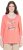 Ulla Popken Make It Amazing 3/4 Sleeve Graphic Tee Coral - Trykket T-skjorter for dame - 