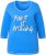 Ulla Popken Make It Amazing 3/4 Sleeve Graphic Tee Pacific Blue - Trykket T-skjorter for dame - 