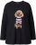 Ulla Popken Sequined Puppy Long Sleeve Graphic Tee Black - Trykket T-skjorter for dame - 
