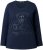Ulla Popken Holiday Long Sleeve Graphic Tee Navy Blue - Trykket T-skjorter for dame - 