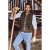 jP1880 Finest Goat Suede Traditional Vest Dark Brown - Trachten & Oktoberfest - Oktoberfestklær i store størrelser (Trachten)