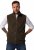 JP1880 Fleece Vest Stand-up Collar Brown - Jakker - Store jakker - 2XL-12XL