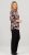 Scandinavian Caramel Flowers Blouse Purple and Brown - Trykket T-skjorter for dame - 