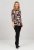 Scandinavian Caramel Flowers Blouse Purple and Brown - Trykket T-skjorter for dame - 