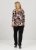 Scandinavian Caramel Flowers Blouse Purple and Brown - Trykket T-skjorter for dame - 