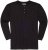 Adamo Sven Regular fit Serafino Long sleeve T-shirt Black - T-skjorter - Store T-skjorter - 2XL-14XL