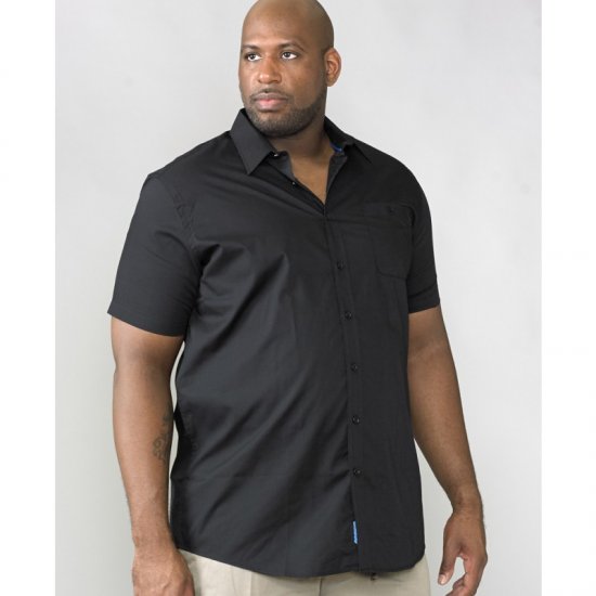D555 Aeron Easy Iron-Skjorte Svart - Skjorter - Store skjorter - 2XL-8XL